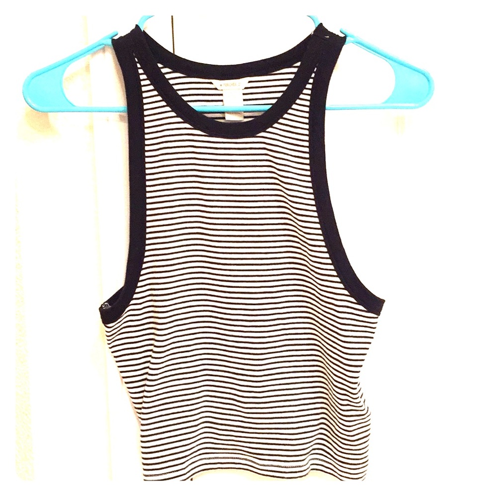 Striped Cropped Tank Top